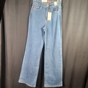 Judy Blue High Waist Wide Leg Jeans Medium Wash JB82553MD Size 5/27 NEW